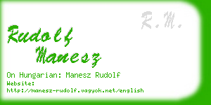 rudolf manesz business card